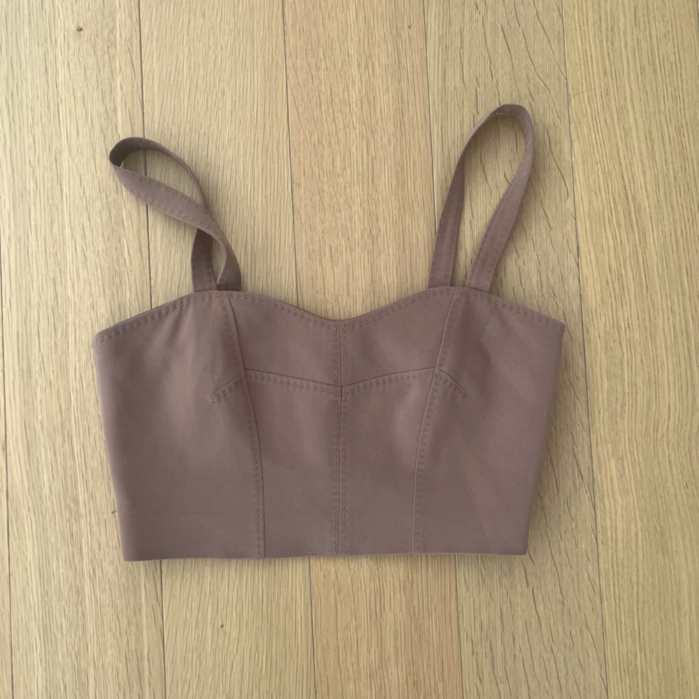 Cinq A Sept Camel Crop Top
